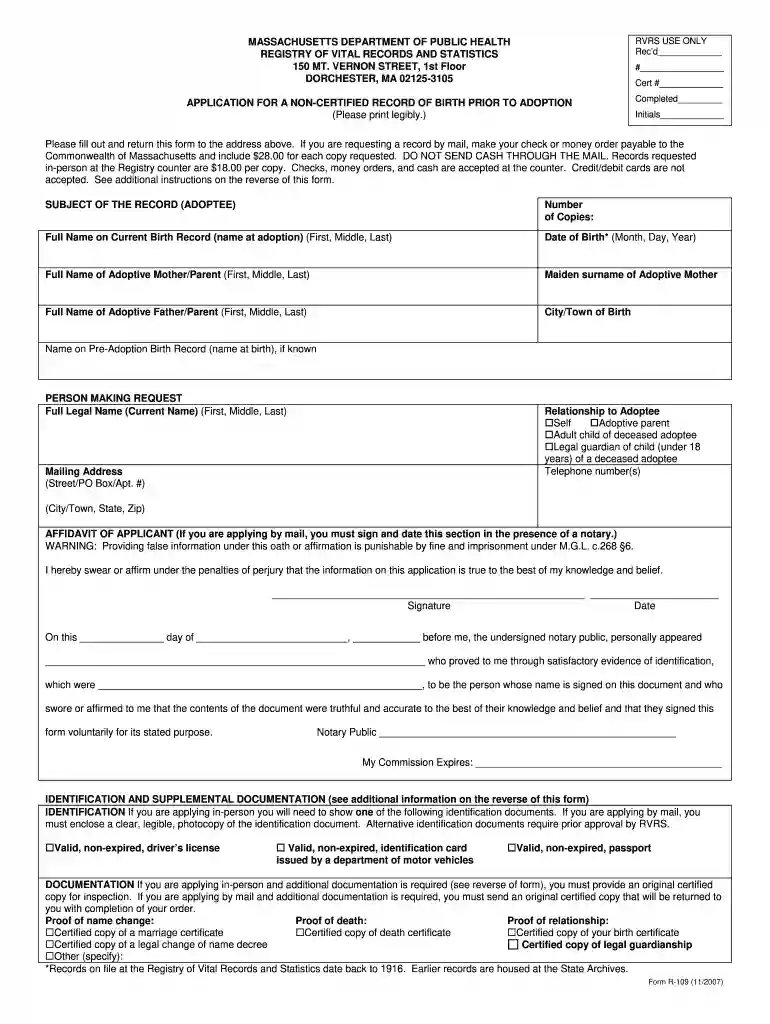 adult adoption forms massachusetts Preview on Page 1