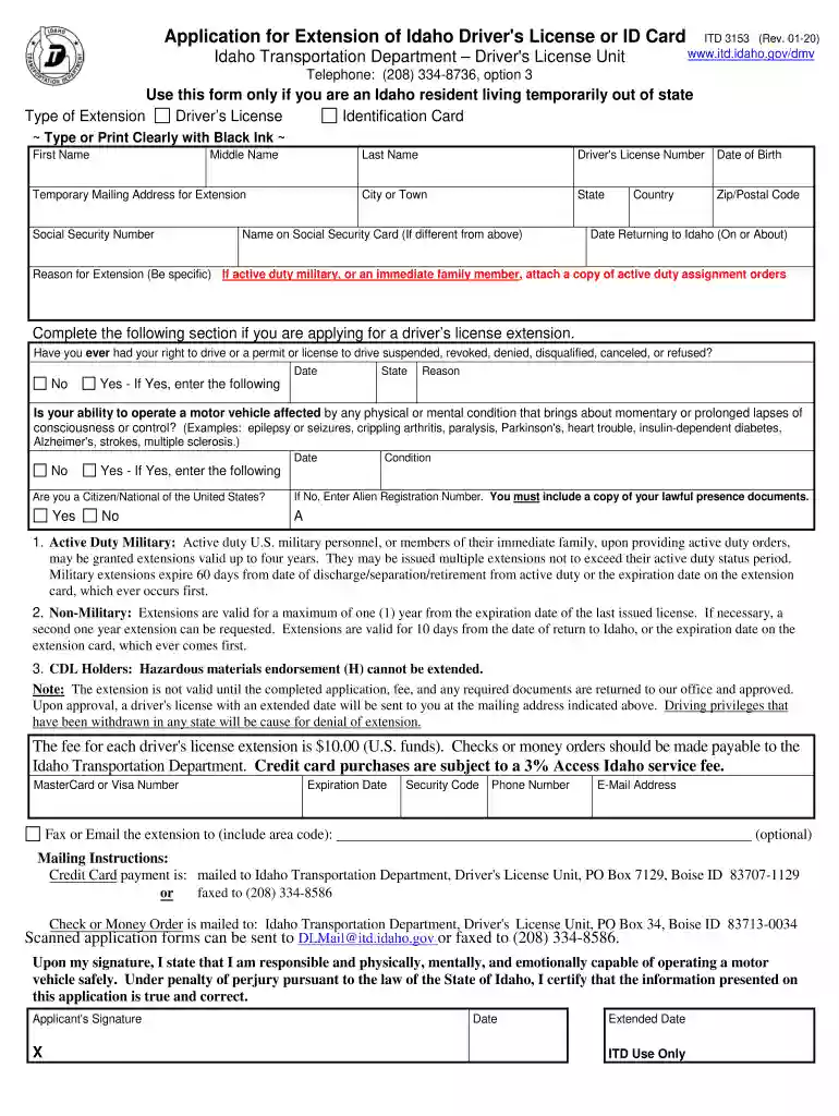 idaho id card online Preview on Page 1