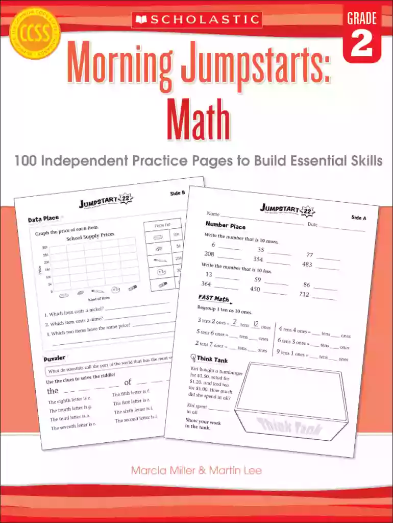 Morning Jumpstarts: Math: Grade 2 by Martin Lee;Marcia Miller Preview on Page 1