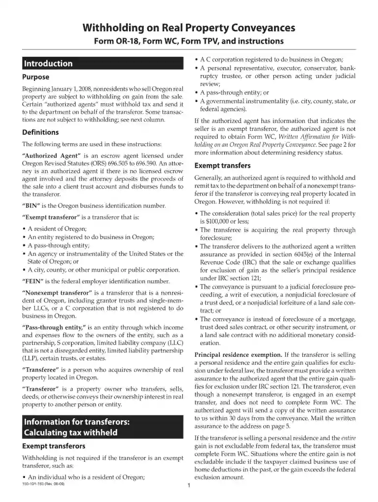 oregon wc form 2009 Preview on Page 1