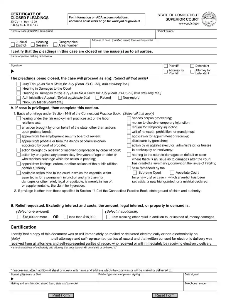closed pleadings Preview on Page 1