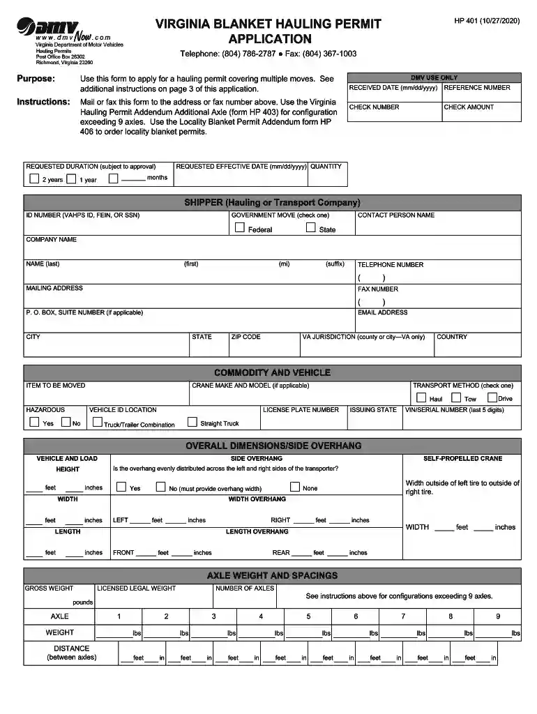 va oversize permits Preview on Page 1