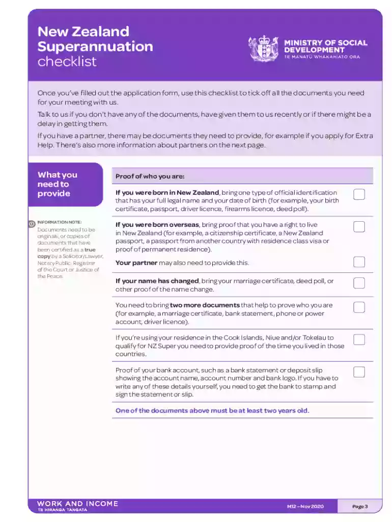 application for new zealand benefit or pension Preview on Page 1