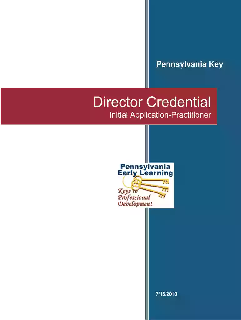 directors credential initial application practitioner form Preview on Page 1