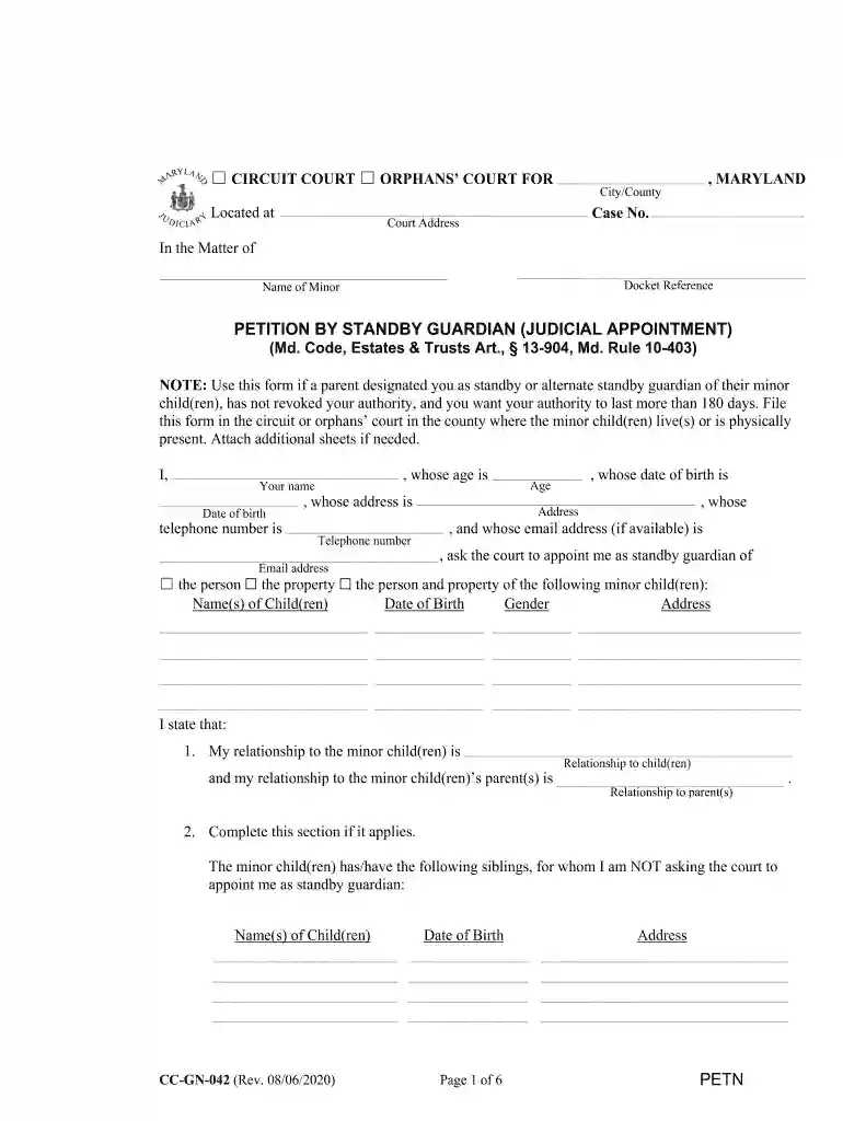 CIRCUIT COURT ORPHANS COURT FOR Preview on Page 1