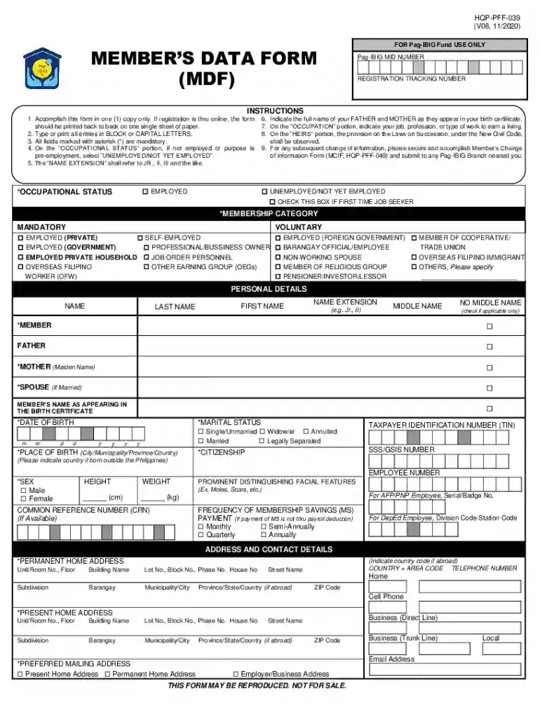 pag ibig hdm form Preview on Page 1