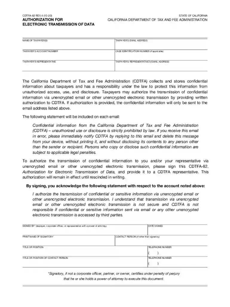 cdtfa 82 Preview on Page 1