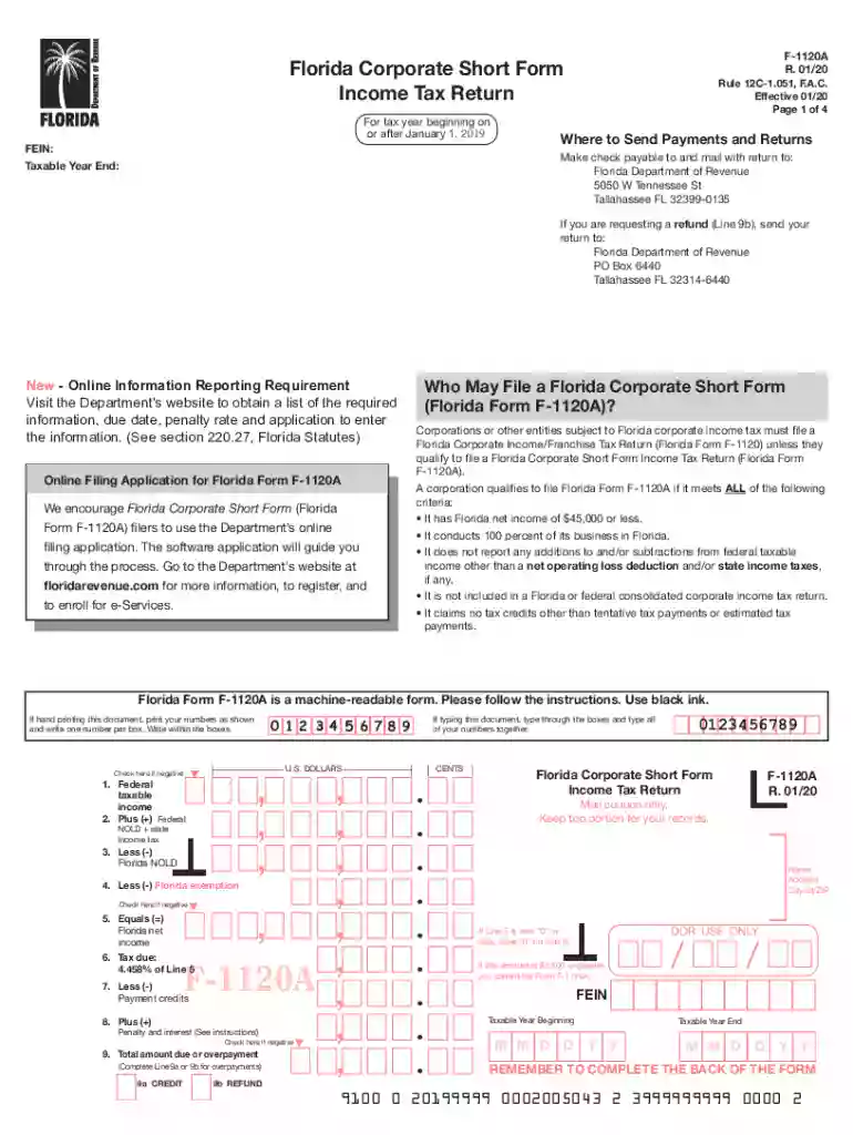 florida f tax department Preview on Page 1