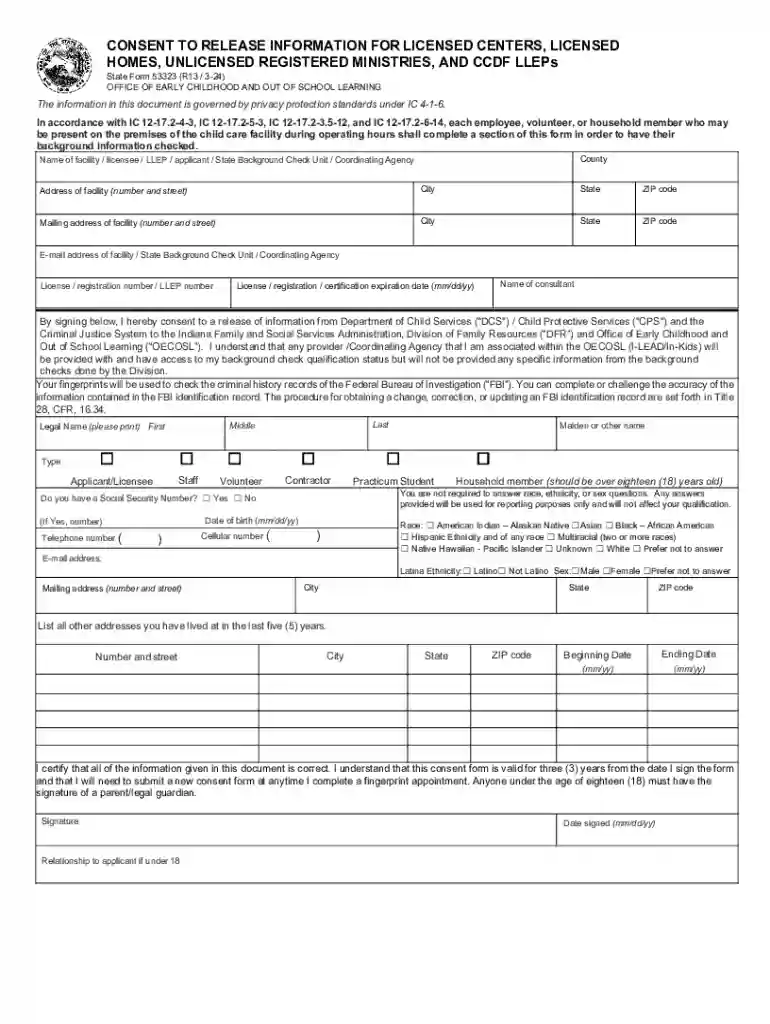 FSSA: Carefinder: Forms Preview on Page 1