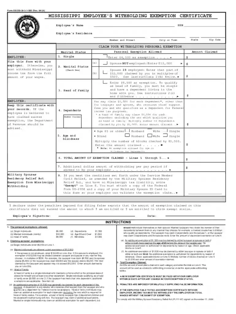 ms state forms Preview on Page 1