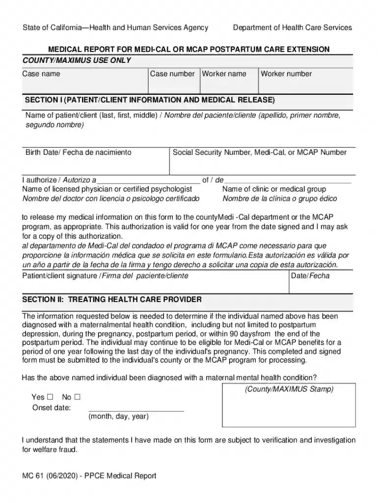 mc 61 form Preview on Page 1