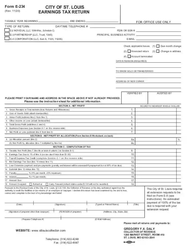 form e 234 instructions Preview on Page 1