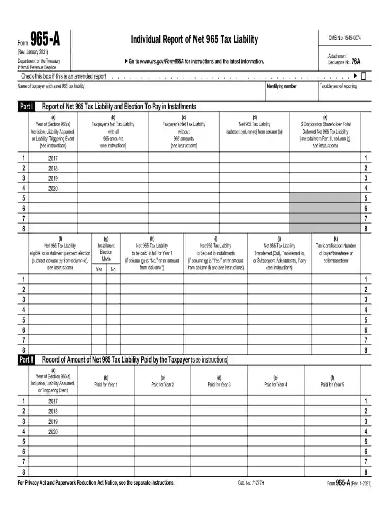 965 a form Preview on Page 1