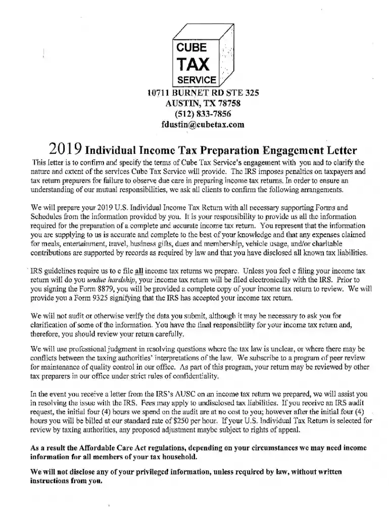 tax engagement letters Preview on Page 1
