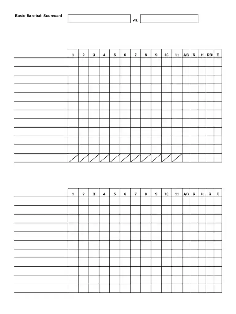 baseball stat sheet Preview on Page 1