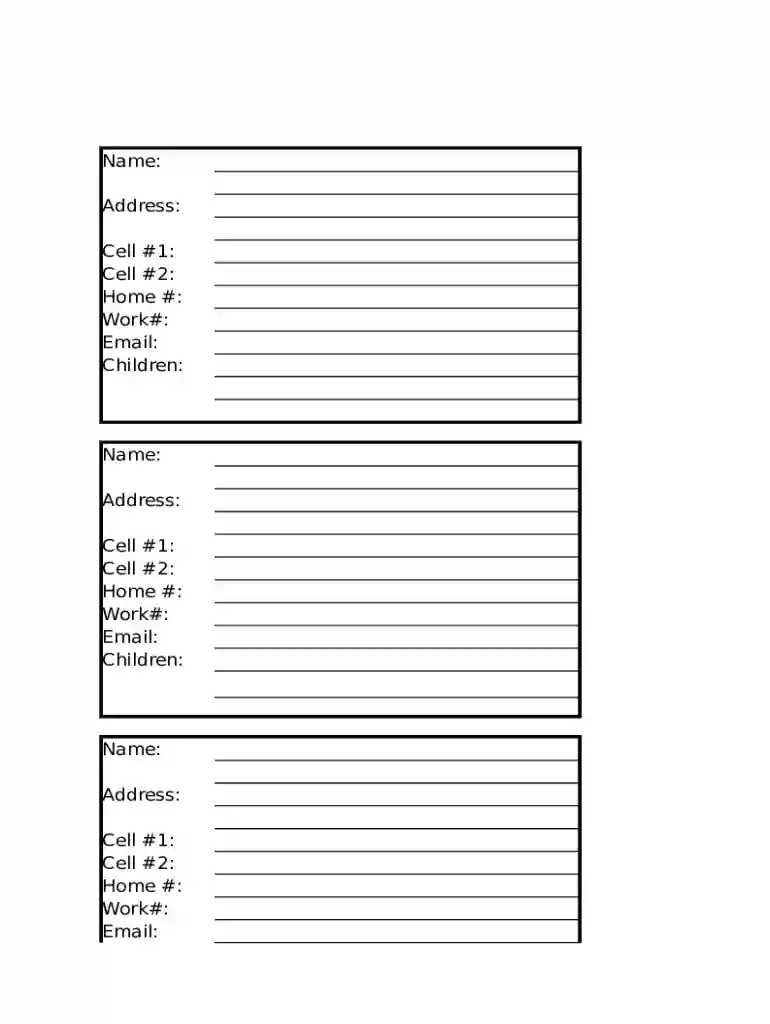 contact templates form Preview on Page 1