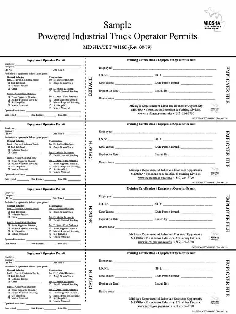 miosha powered industrial truck operators test answers Preview on Page 1