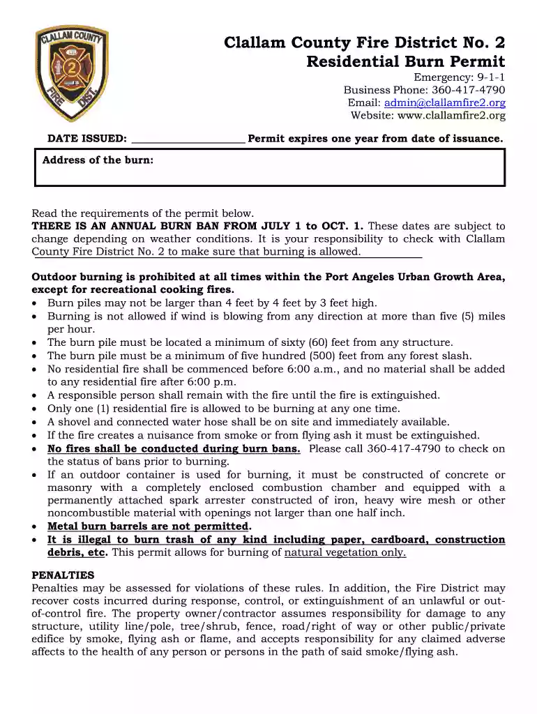 clallam county burn ban Preview on Page 1