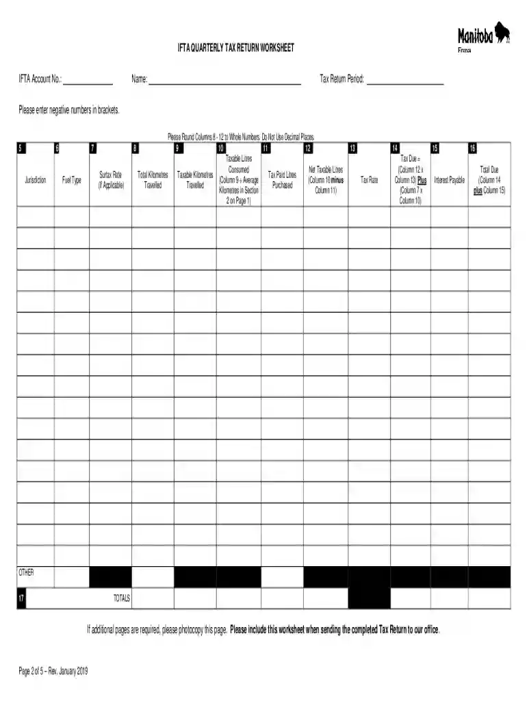ifta quarterly tax form Preview on Page 1
