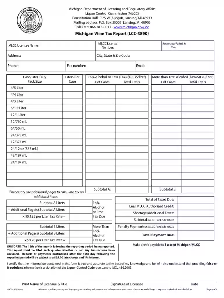 form 3890 Preview on Page 1