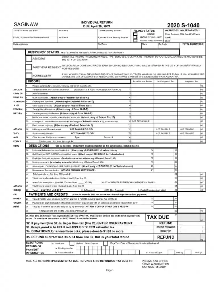 mi 1040 Preview on Page 1