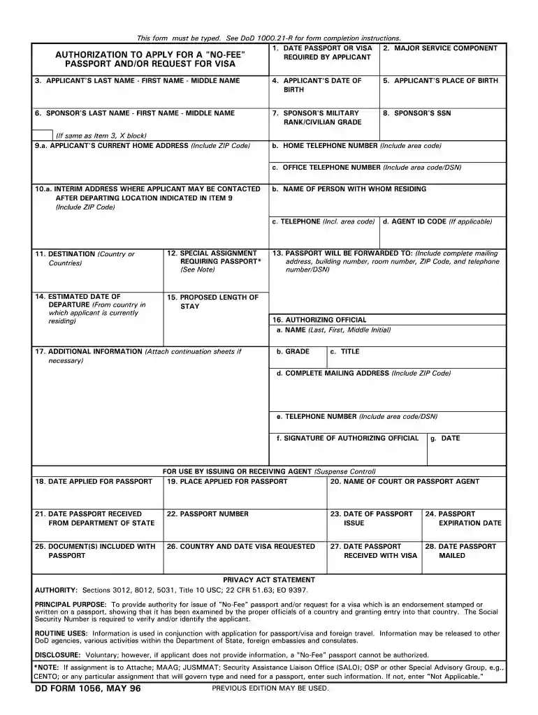 1056 form Preview on Page 1