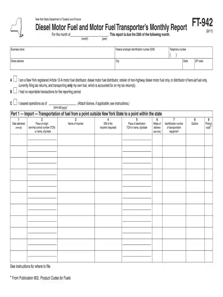 you ft 942 form Preview on Page 1