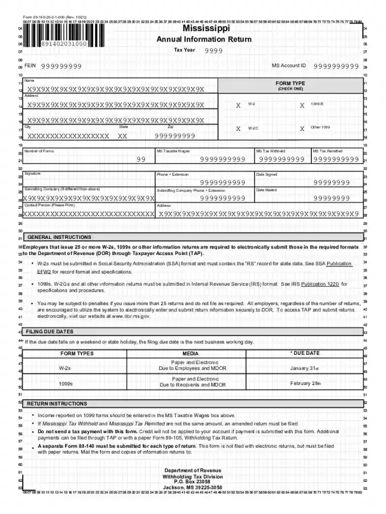 form 89 140 Preview on Page 1