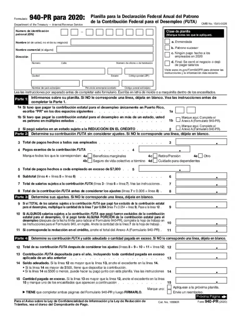 940 form Preview on Page 1