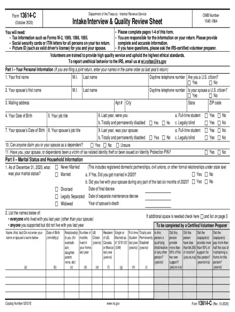 form 13614 c Preview on Page 1