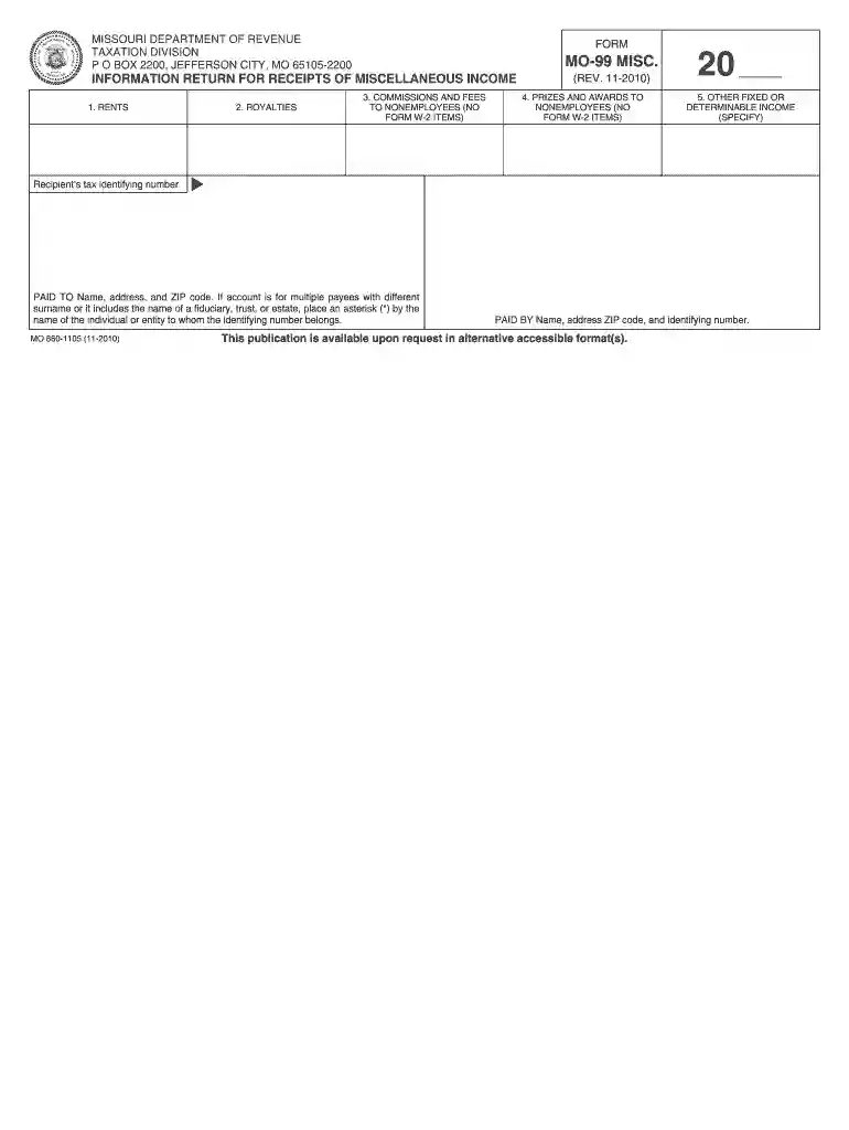 missouri 1099 filing requirements Preview on Page 1