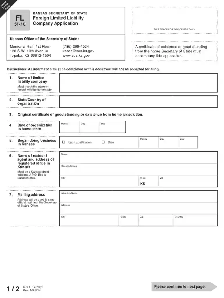state limited ks form Preview on Page 1