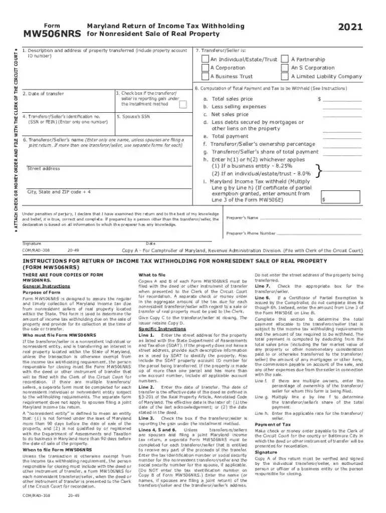 mw506 form 2023 Preview on Page 1