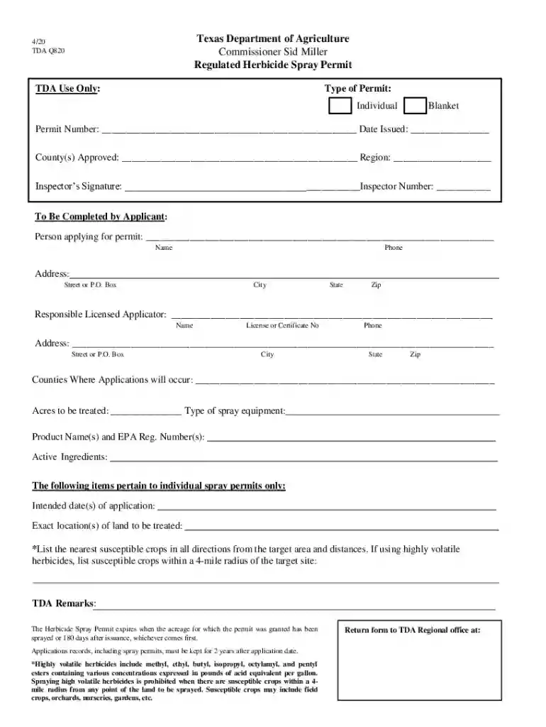 Texas Department of Agriculture - Licensing Preview on Page 1
