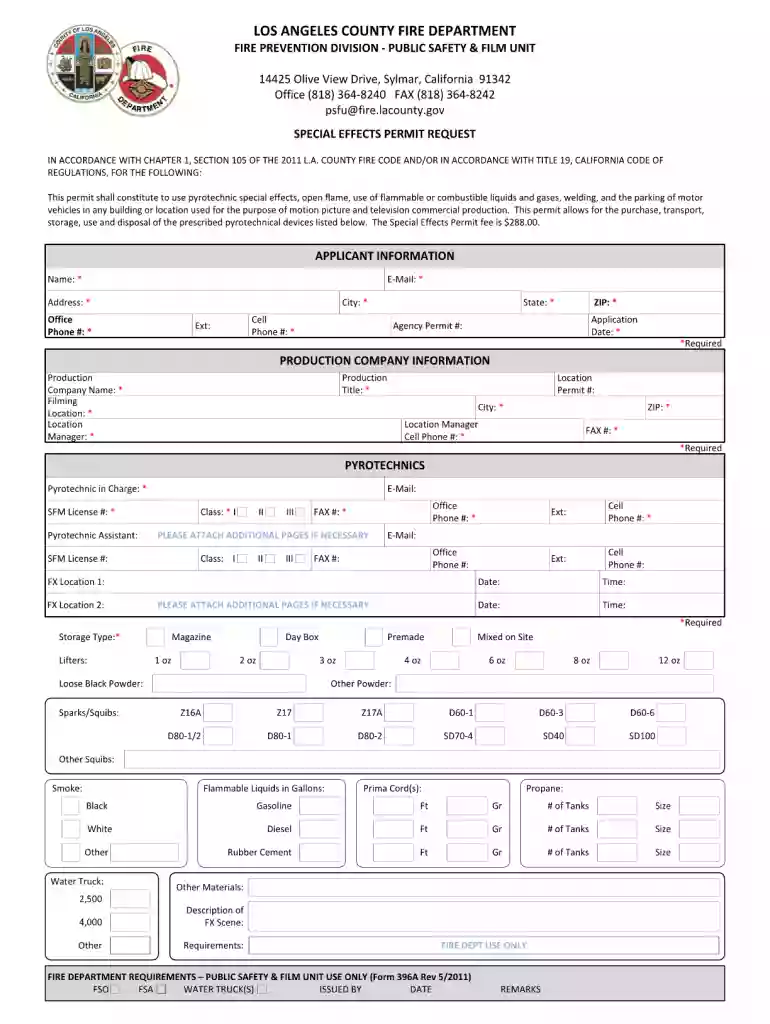 california los angeles effects permit Preview on Page 1