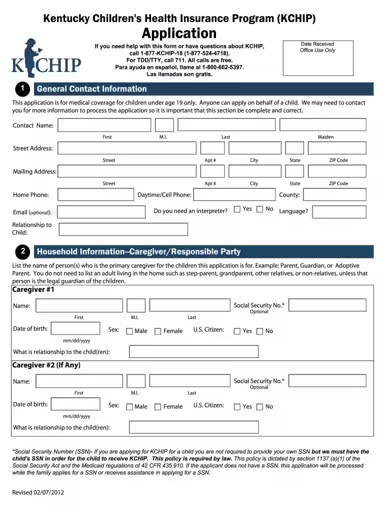 developer kchip 2012 form Preview on Page 1