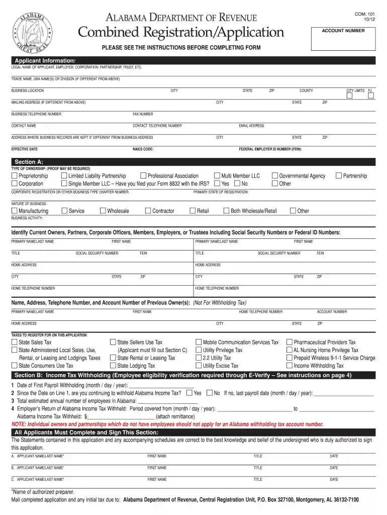 alabama unemployment employer registration Preview on Page 1