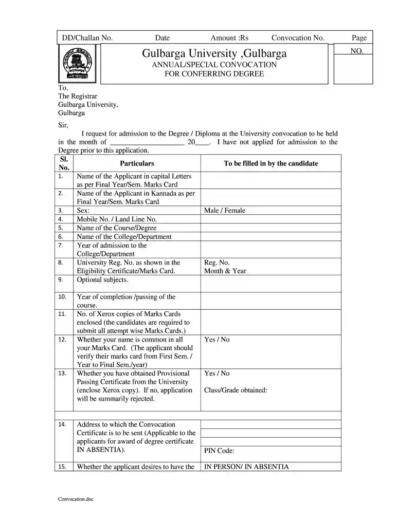 convocation certificate apply online Preview on Page 1