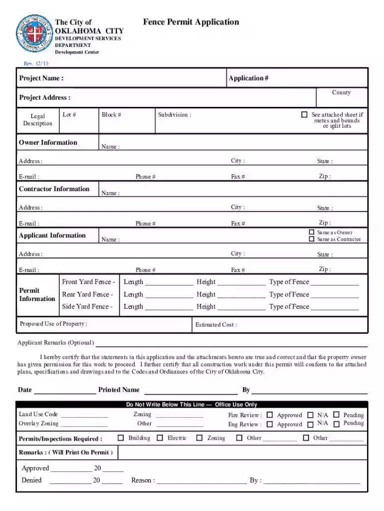 okc fence permit Preview on Page 1