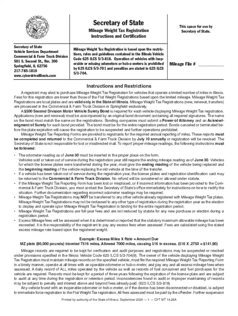 mileage tax certification form Preview on Page 1