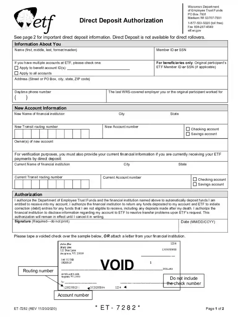 etf separation benefit application Preview on Page 1