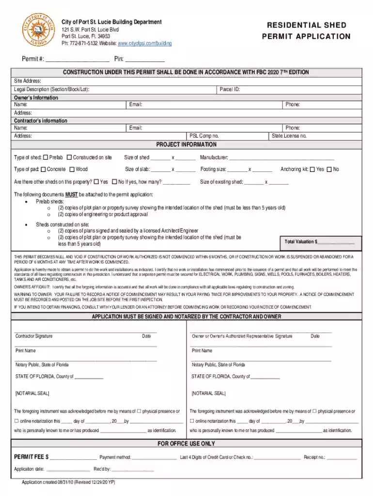 port st lucie shed setback requirements Preview on Page 1