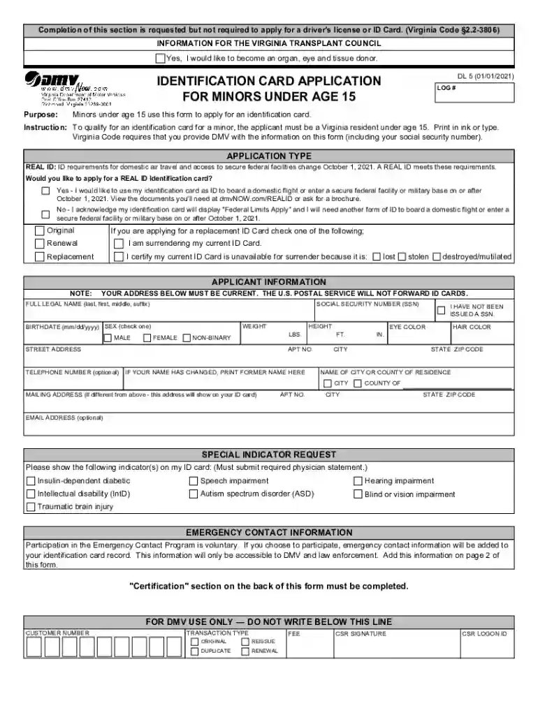 va5 form Preview on Page 1