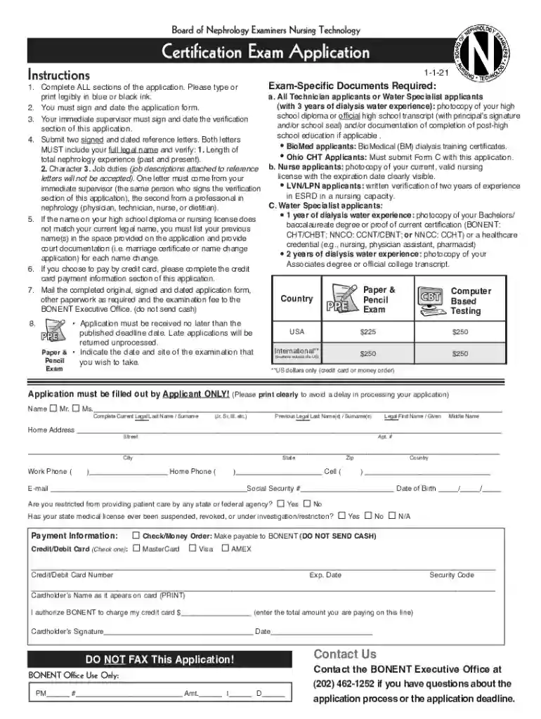 bonent application Preview on Page 1