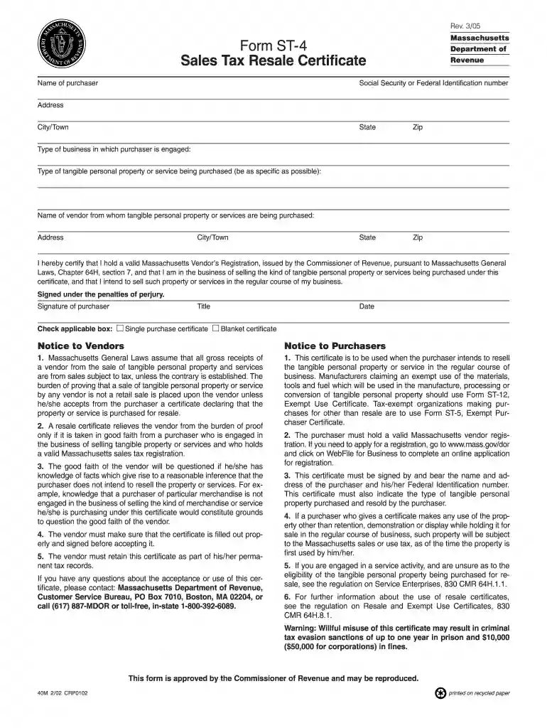 resale certificate massachusetts Preview on Page 1