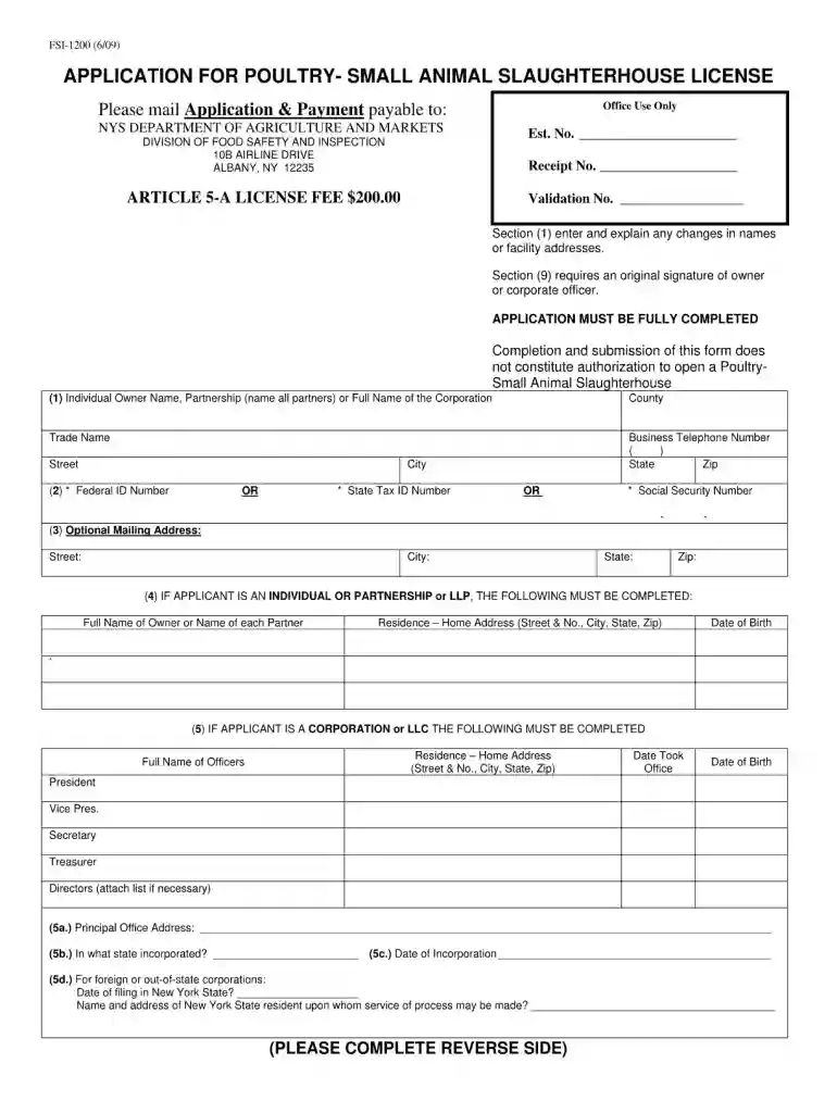 fsi1200pdf form Preview on Page 1