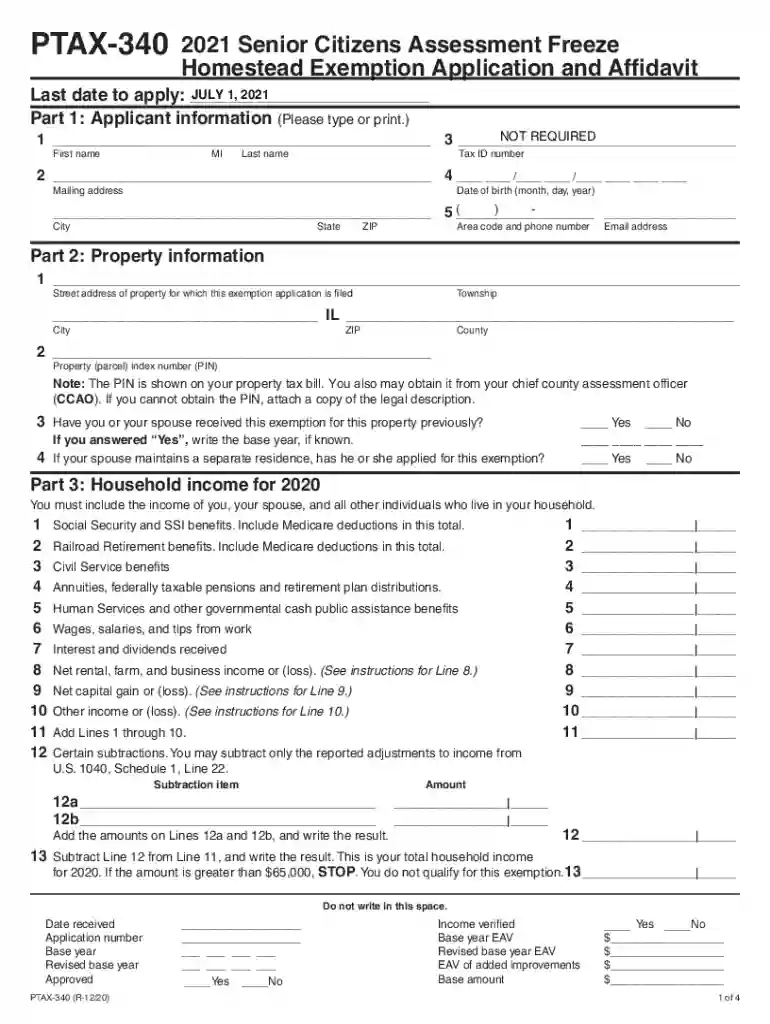 ptax 340 illinois 2021 Preview on Page 1