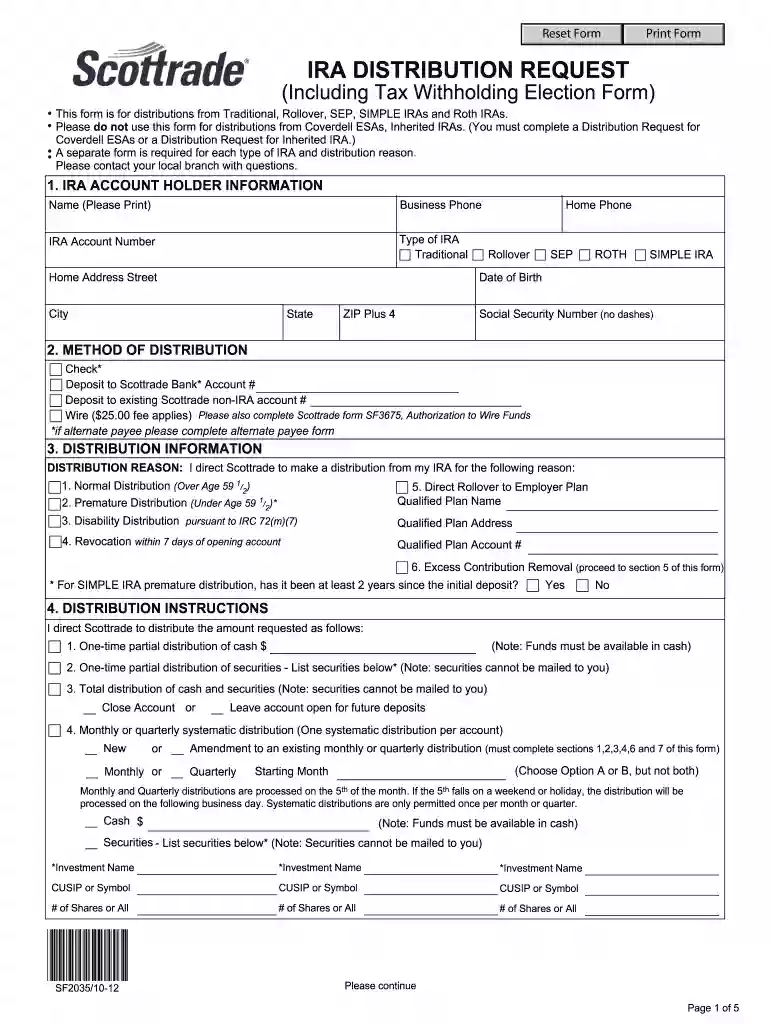 form sf2035 Preview on Page 1