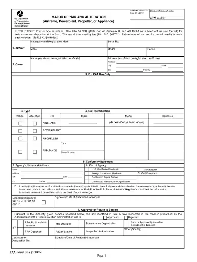 form 337 Preview on Page 1