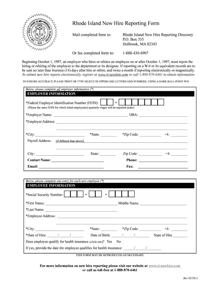 rhode island new hire Preview on Page 1